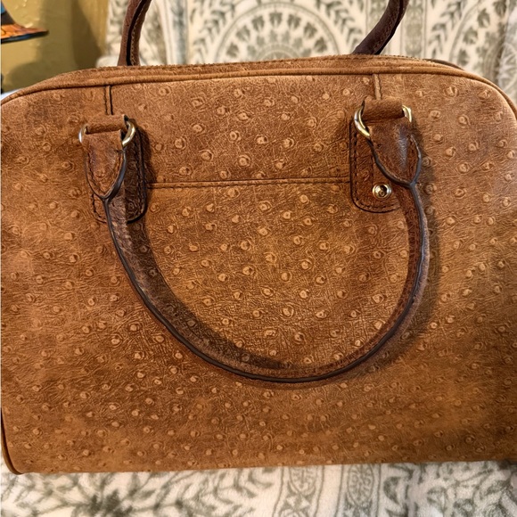 Michael Kors Distressed Ostrich Embossed Leather Satchel - Picture 5 of 13